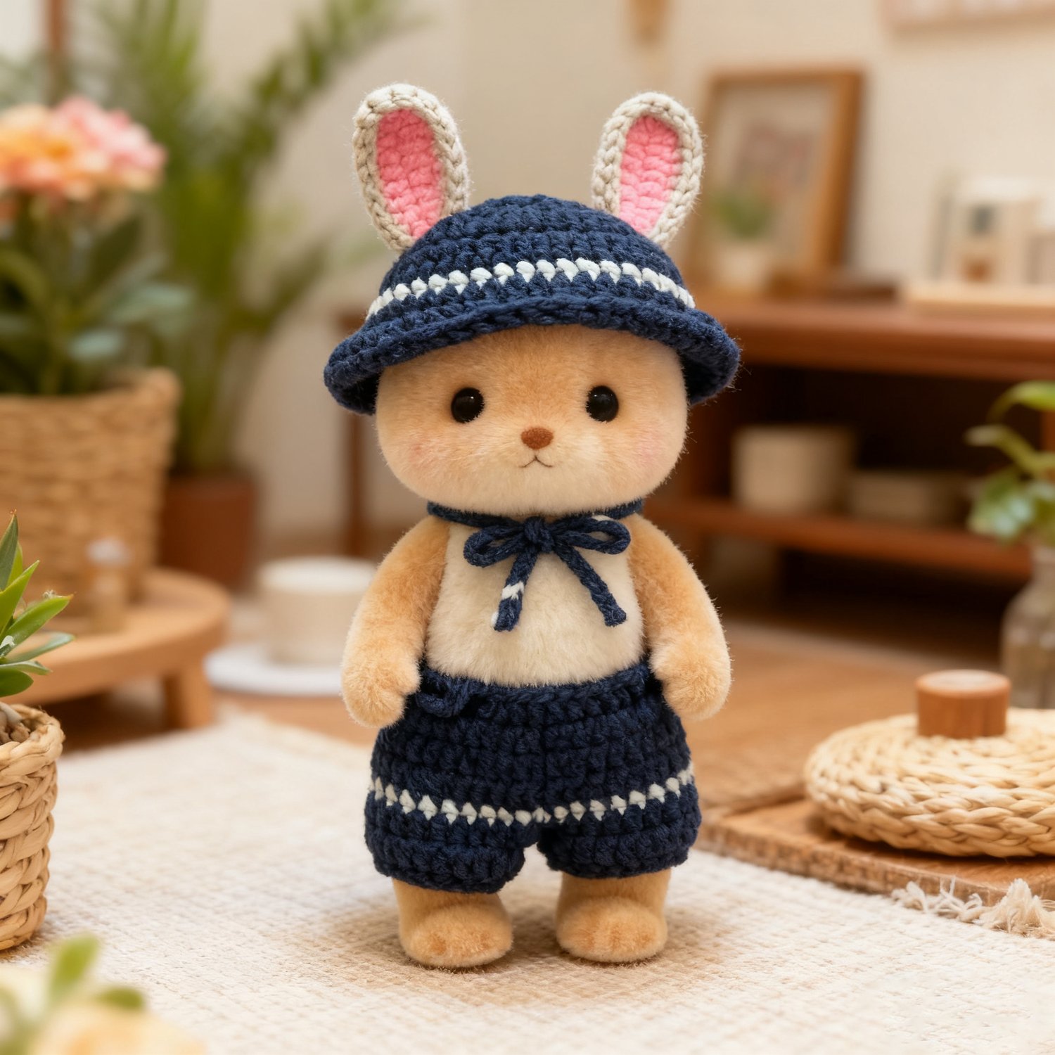 Crochet Rabbit Ear Doll Outfit