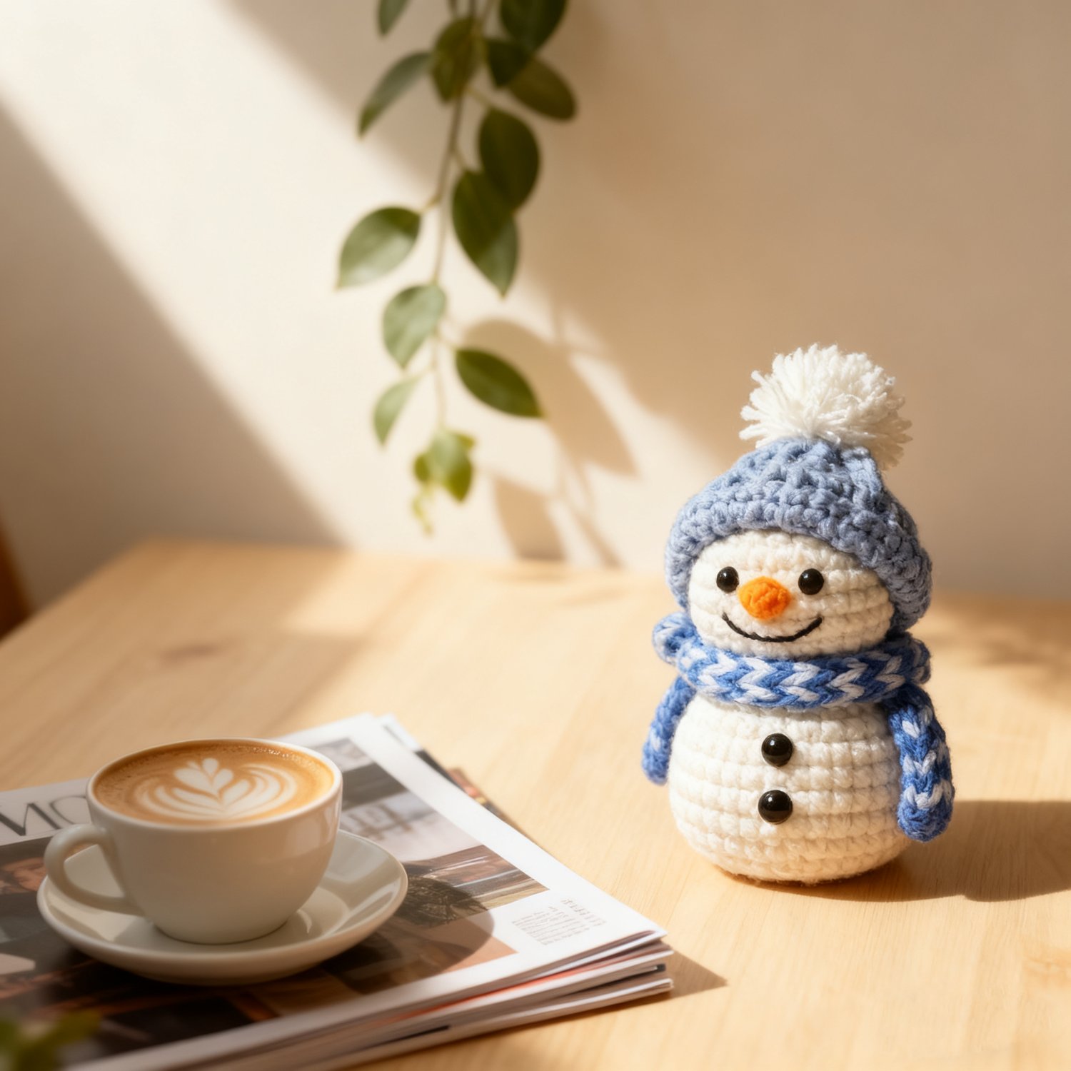 Crochet Snowman DIY Kit Holiday Plush Decoration