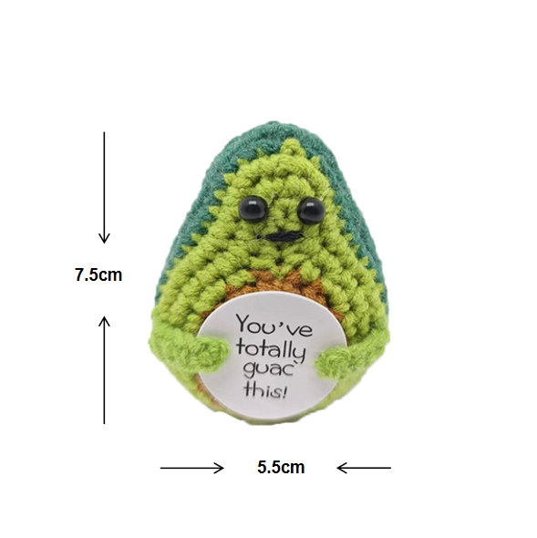 Positive Avocado Crochet Plush