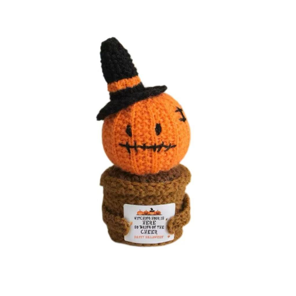 Crochet Halloween Pumpkin Doll Ornament