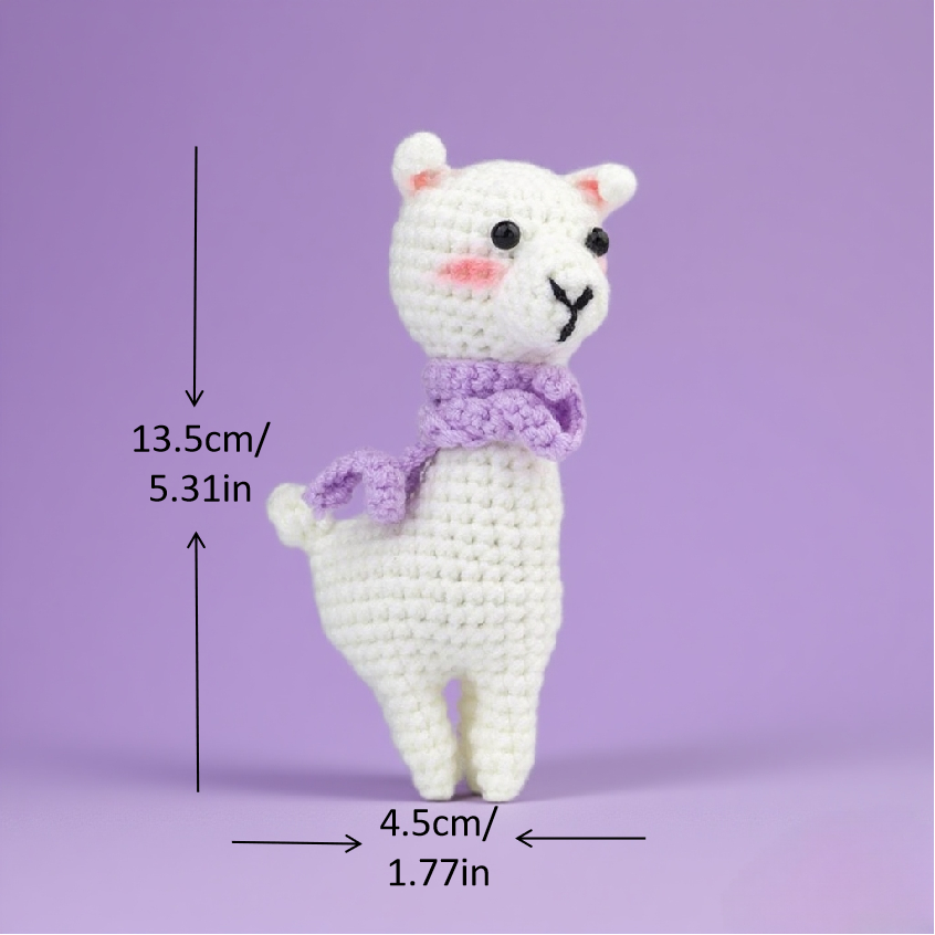 Crochet Alpaca Doll Kit Cute Beginner Starter Pack