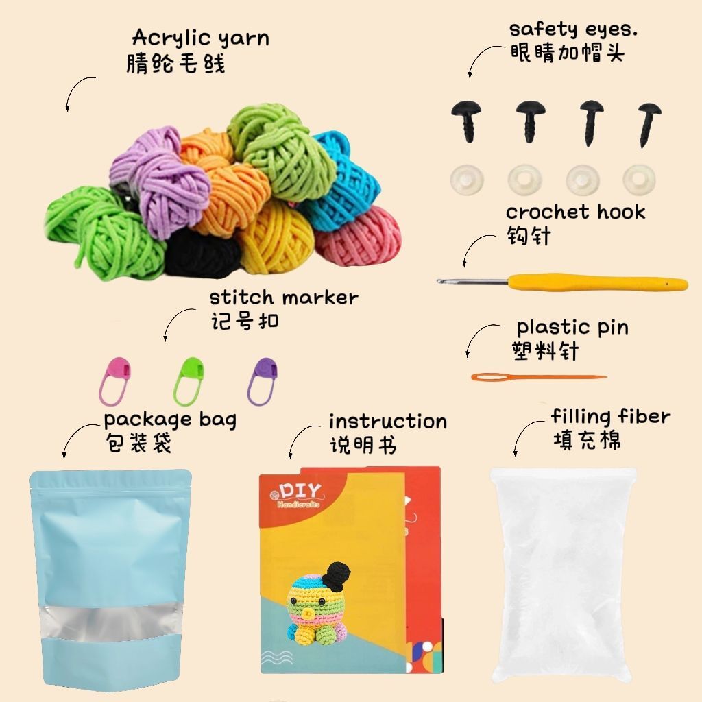 Crochet Octopus Doll Kit Colorful Amigurumi Toy