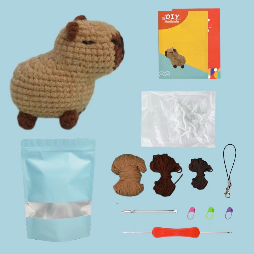 Crochet Capybara Doll Kit Beginner Friendly Craft