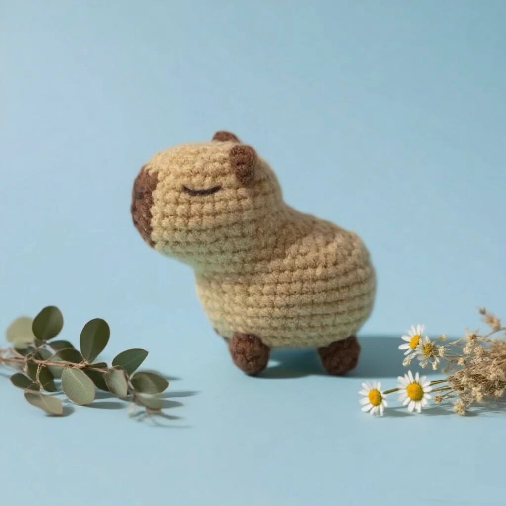 Crochet Capybara Doll Kit Beginner Friendly Craft
