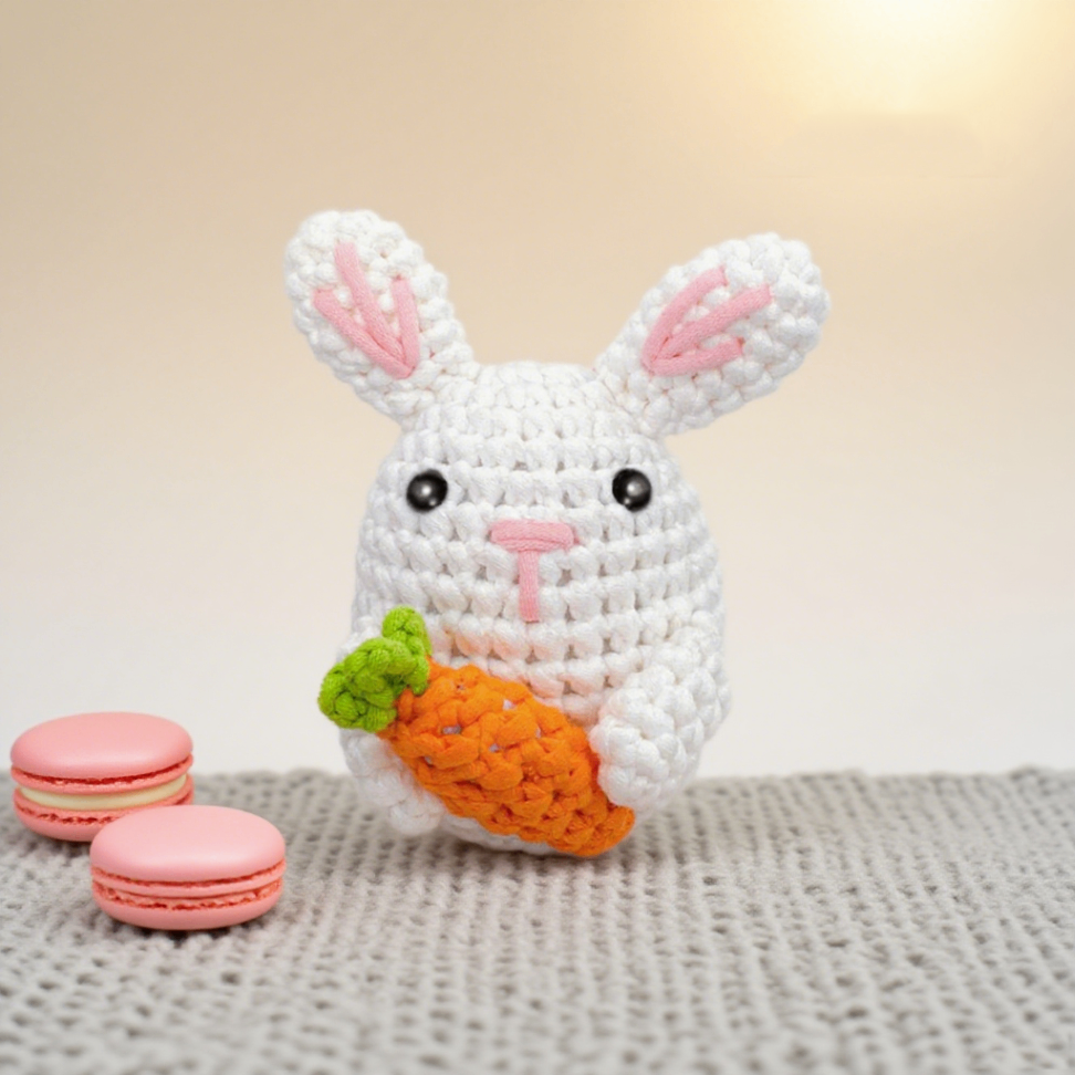 Crochet Bunny Doll Kit with Carrot Design