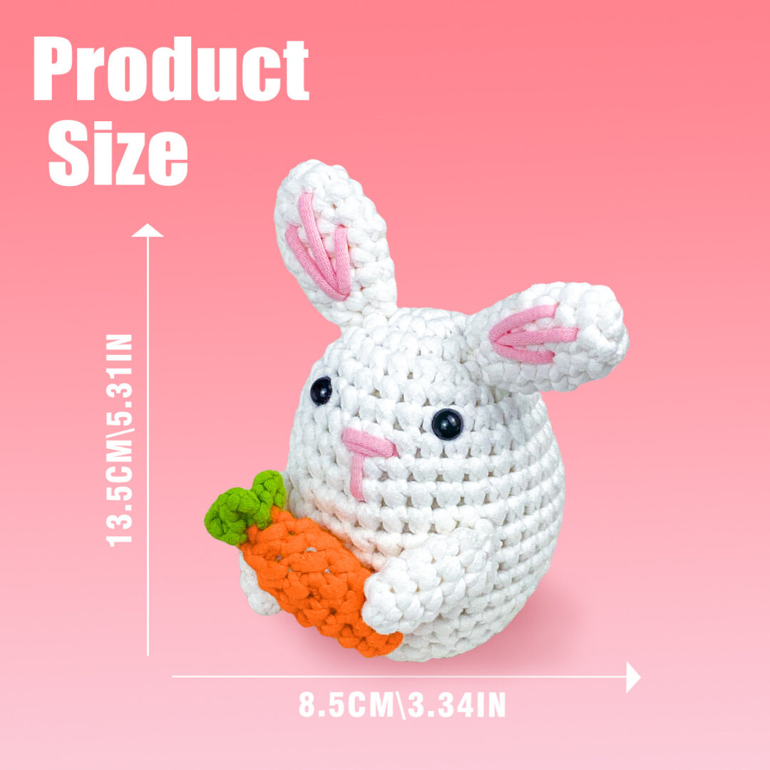 Crochet Bunny Doll Kit with Carrot Design