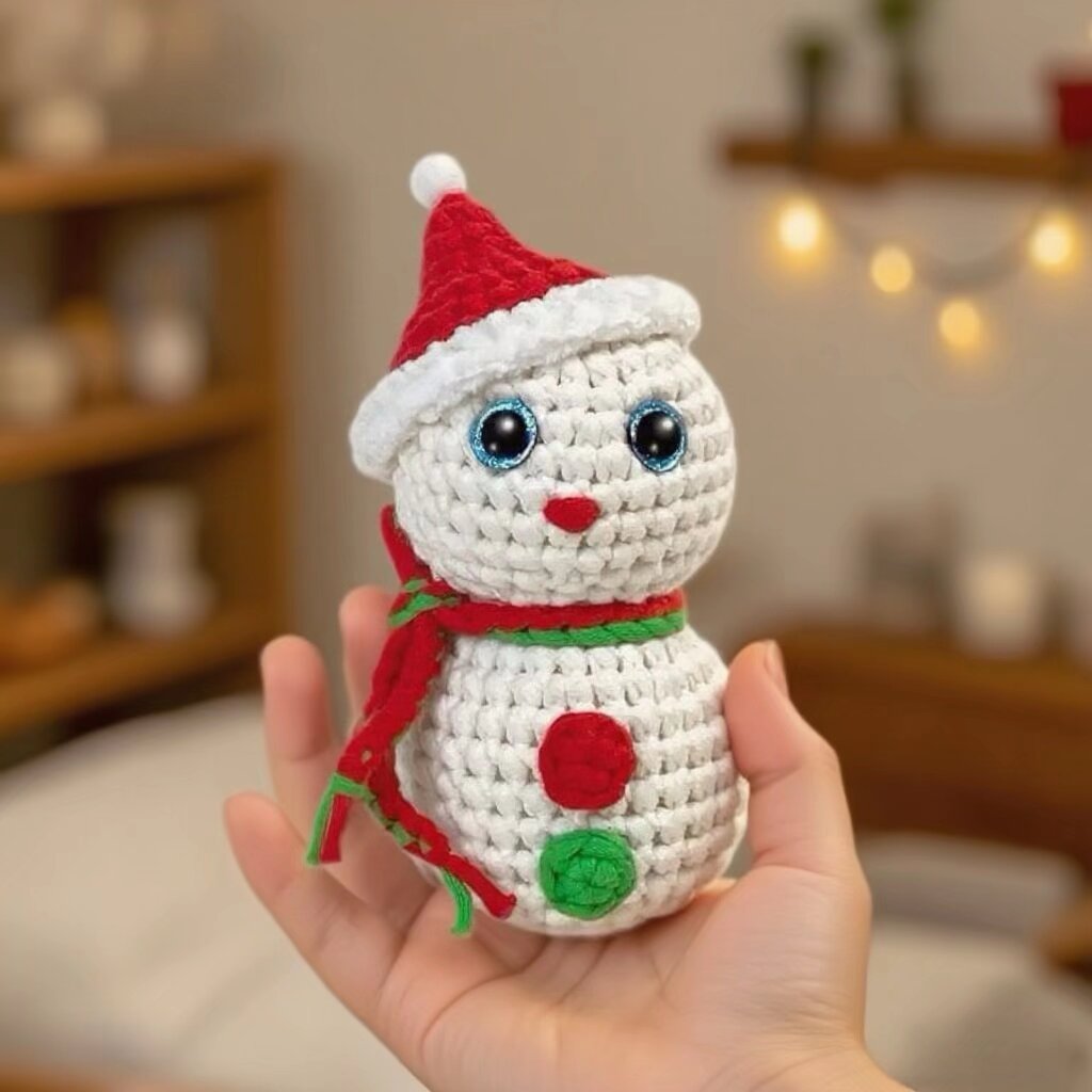 Crochet Snowman Doll Kit Winter Home Decor