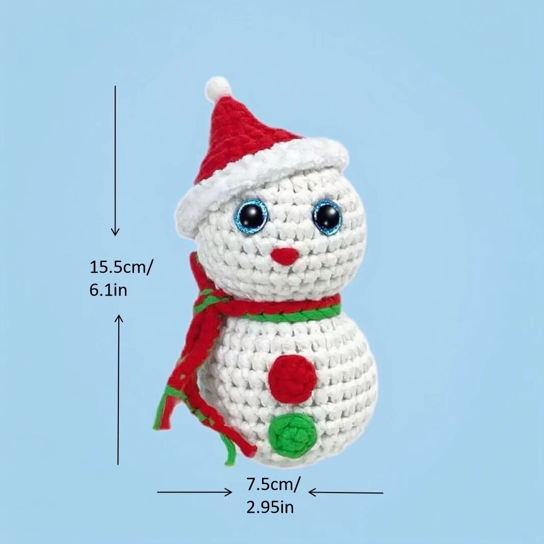 Crochet Snowman Doll Kit Winter Home Decor