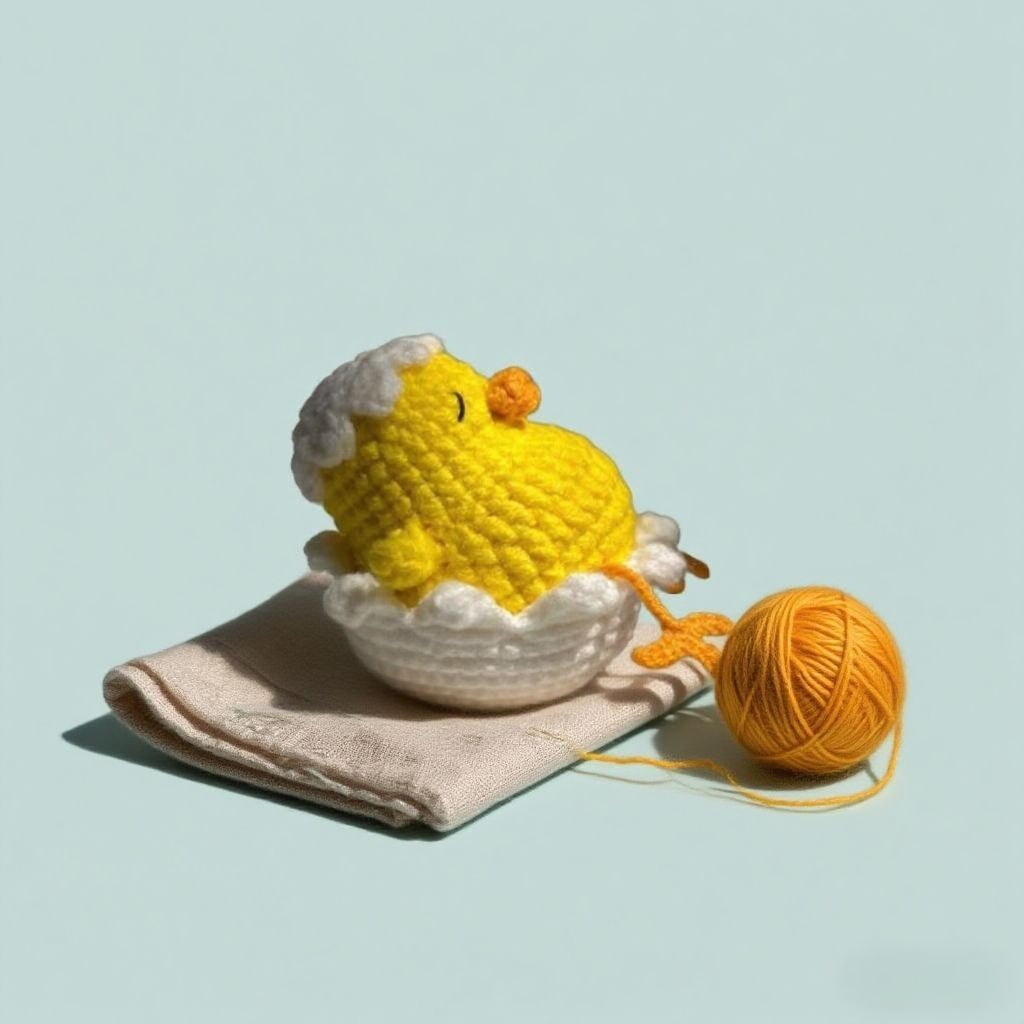 Crochet Chick Doll Kit Cute Egg Shape Design
