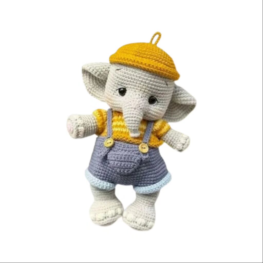 Crochet Elephant Doll Kit Beginner Friendly Yarn Set