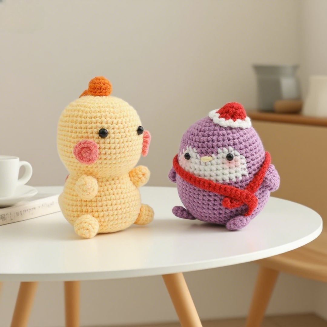 Amigurumi Animal Crochet Kit Dinosaur Penguin Dolls