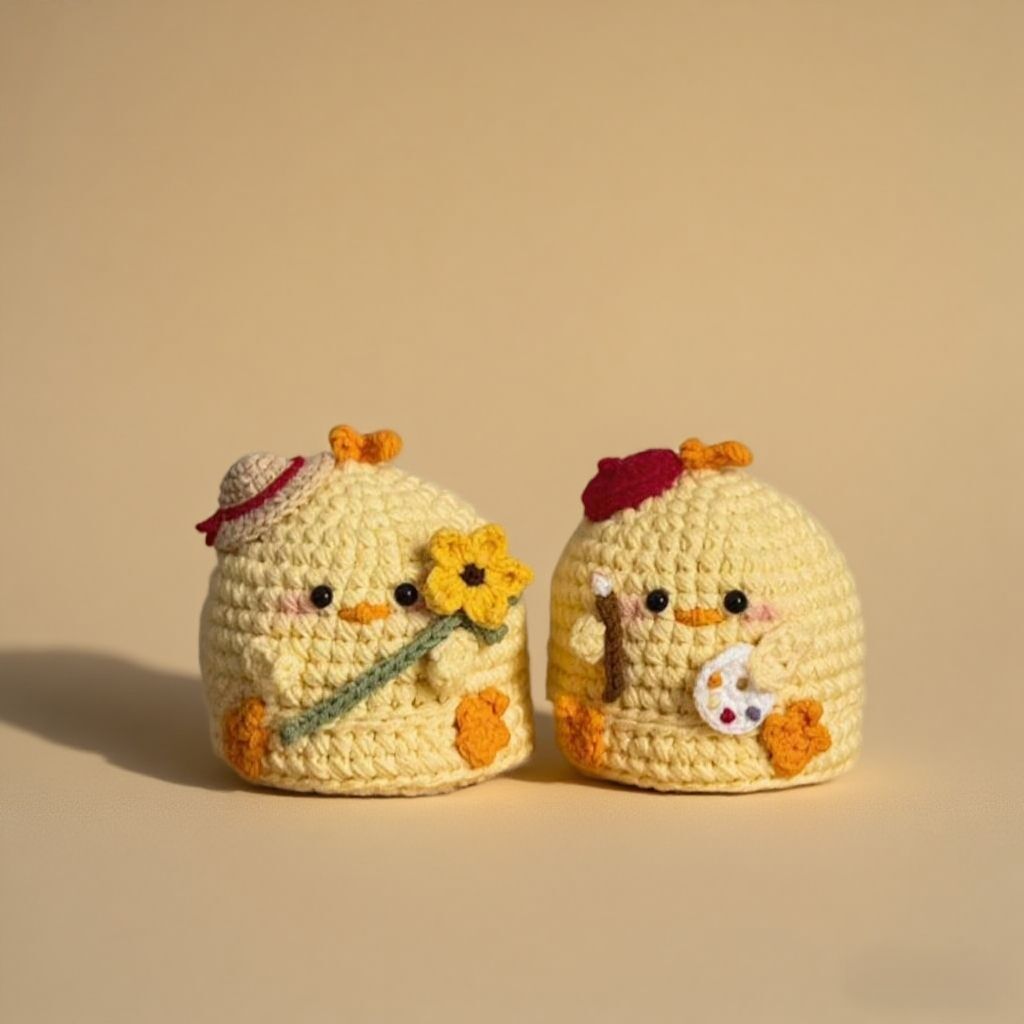 Crochet Chicken Doll Decorative Plush