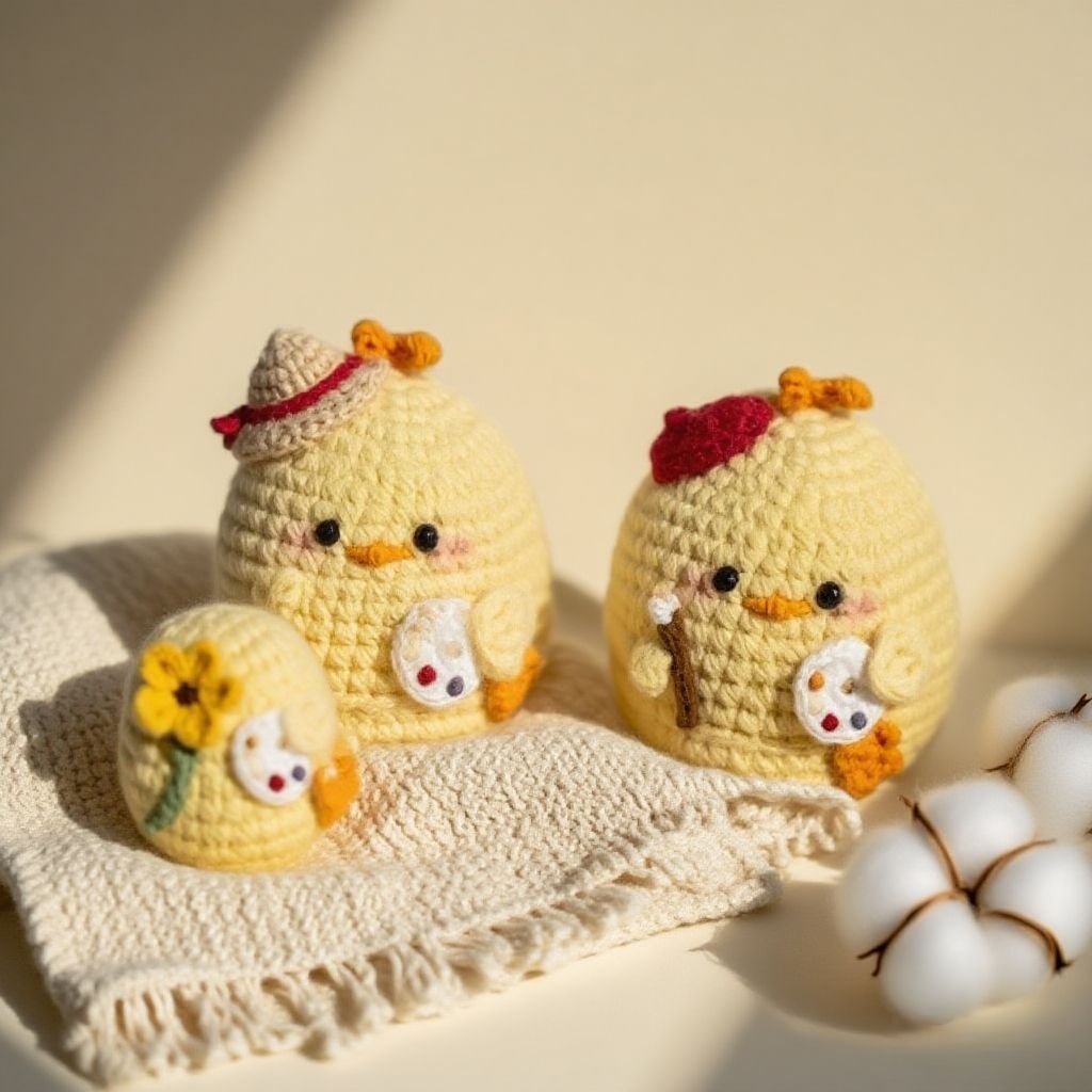 Crochet Chicken Doll Decorative Plush