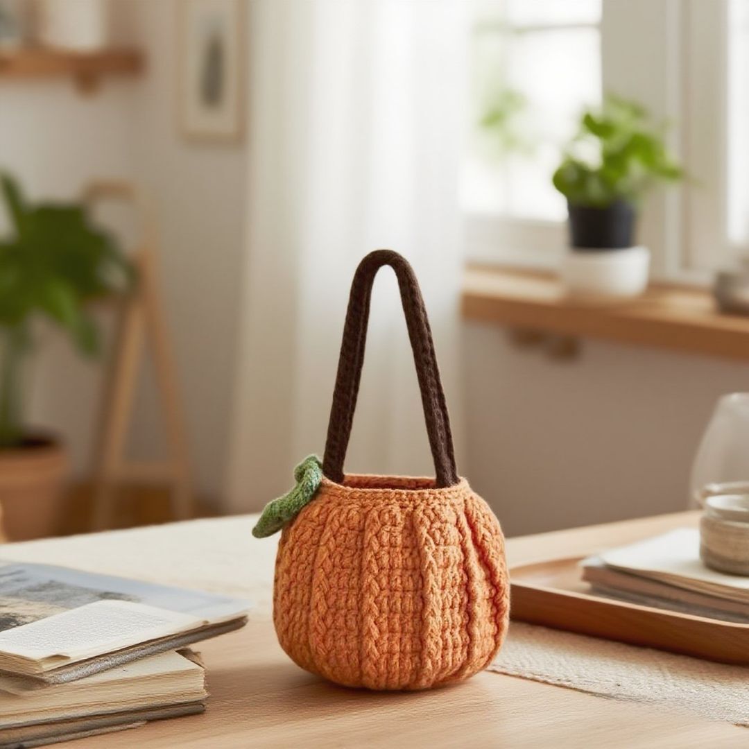Crochet Pumpkin Handbag DIY Kit
