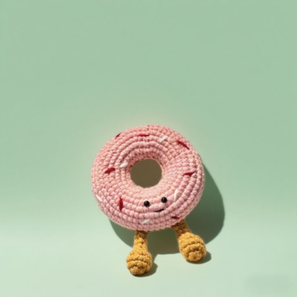 Crochet Donut Keychain Plush DIY Kit