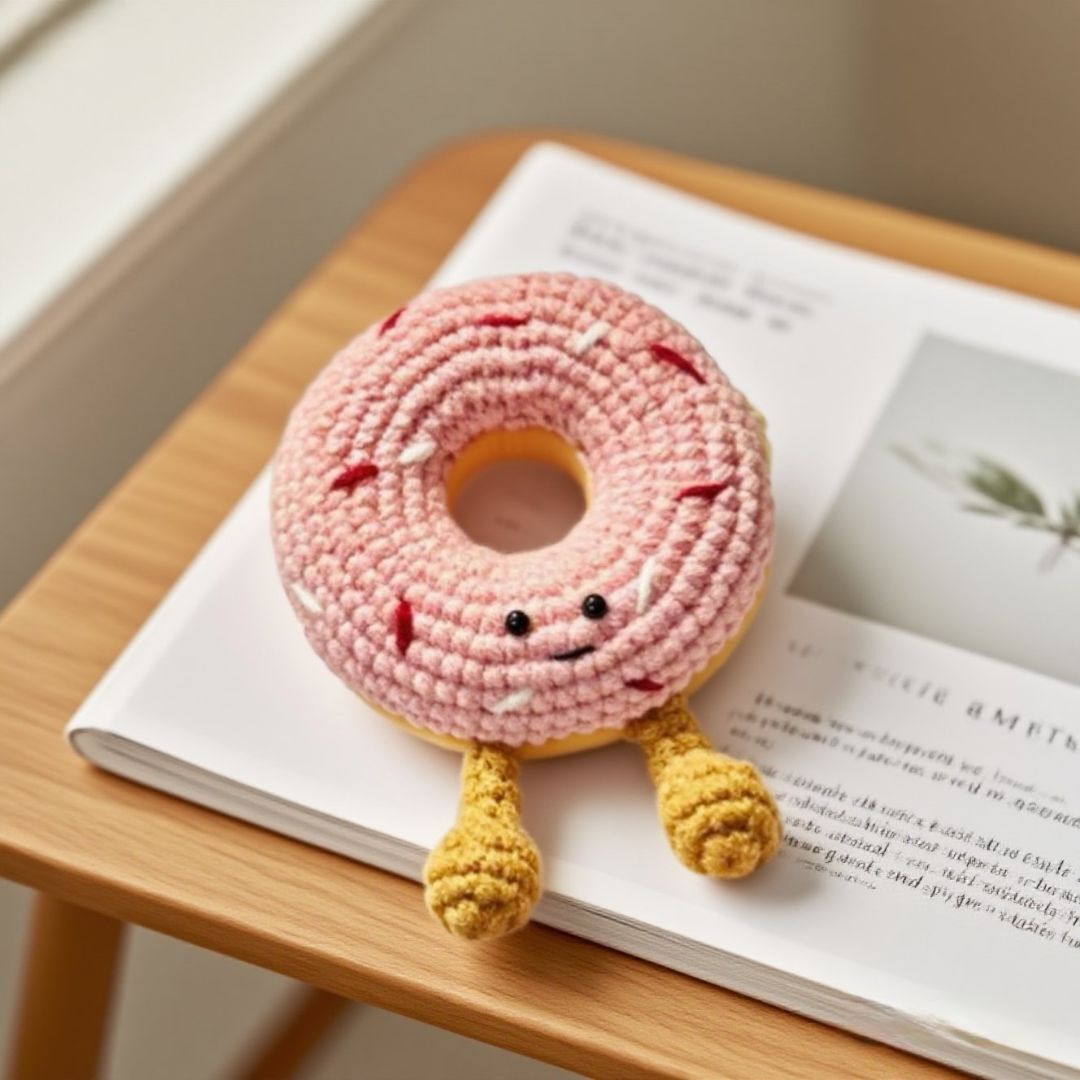 Crochet Donut Keychain Plush DIY Kit
