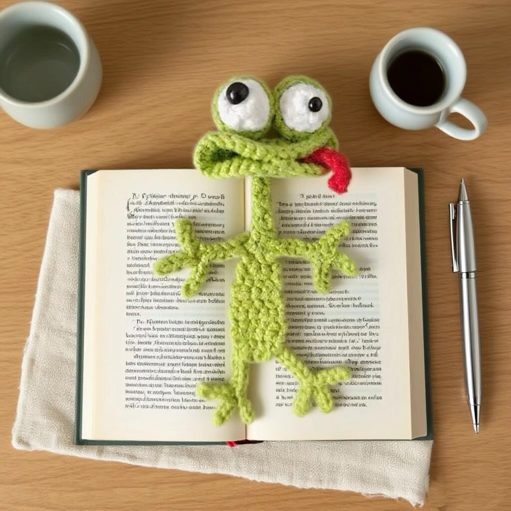 Crochet Frog Bookmark DIY Craft Kit