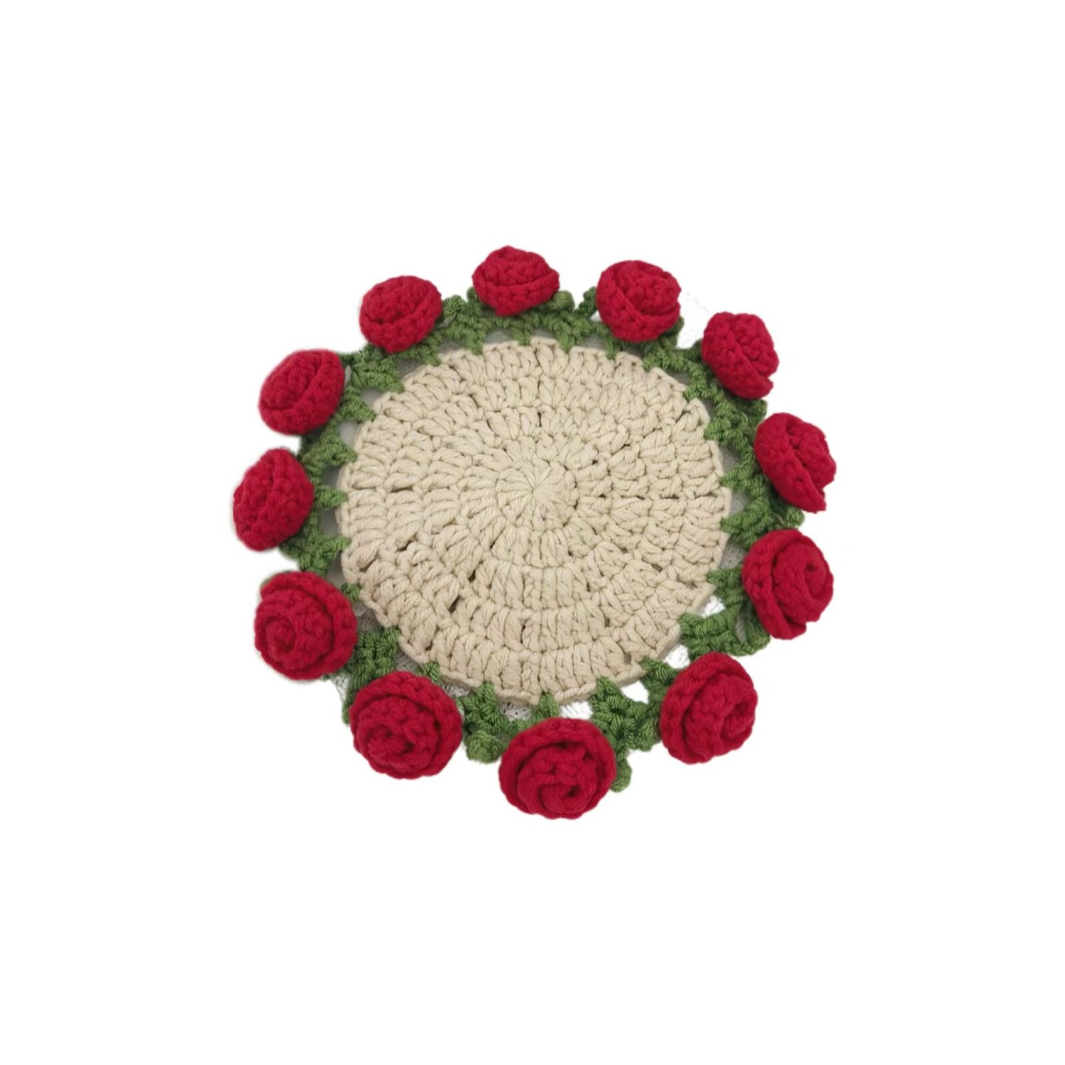 Crochet Rose Coaster Starter Kit Floral Cup Mat