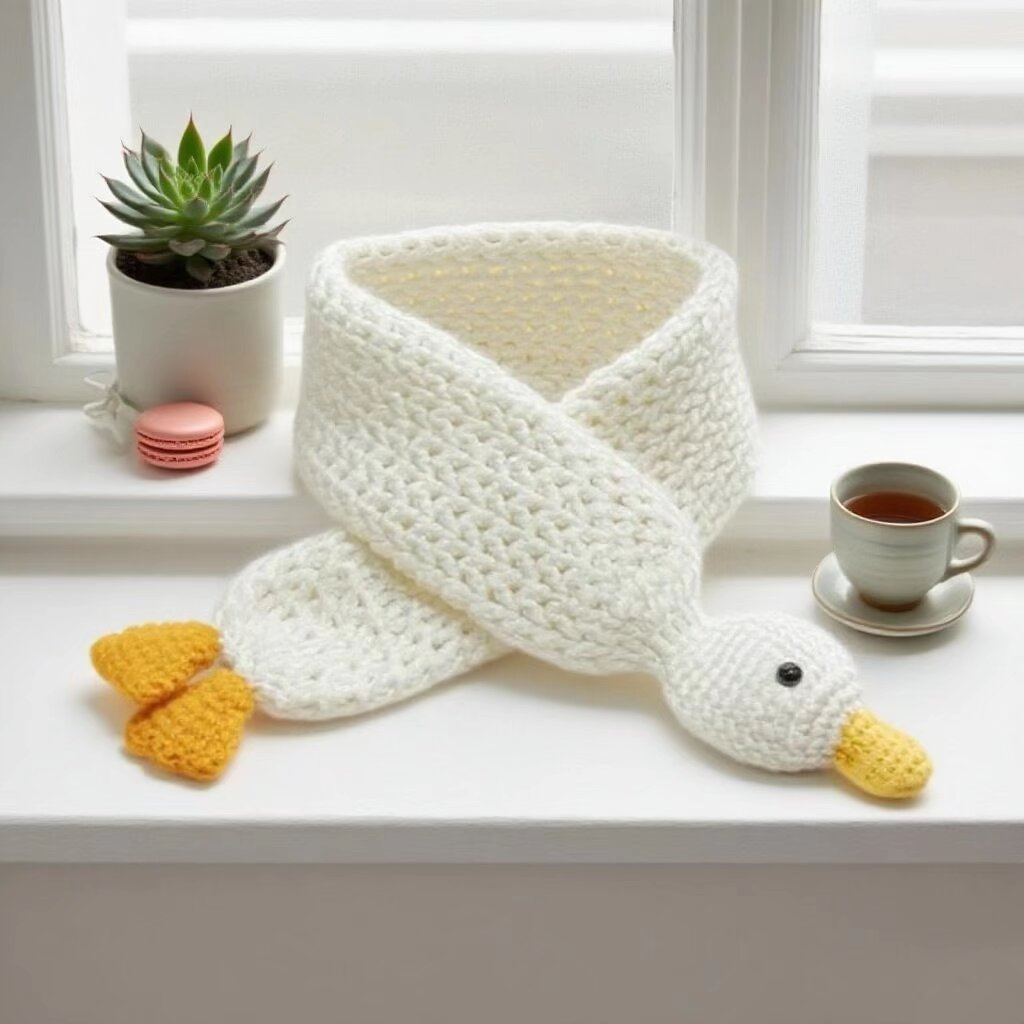 Crochet Duck Scarf Kit for Beginners