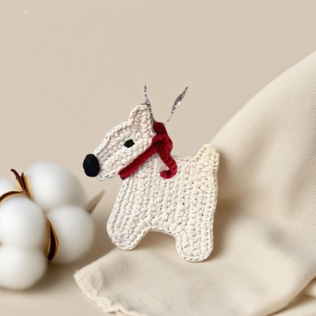 Crochet Dog Pendant Small Animal Charm