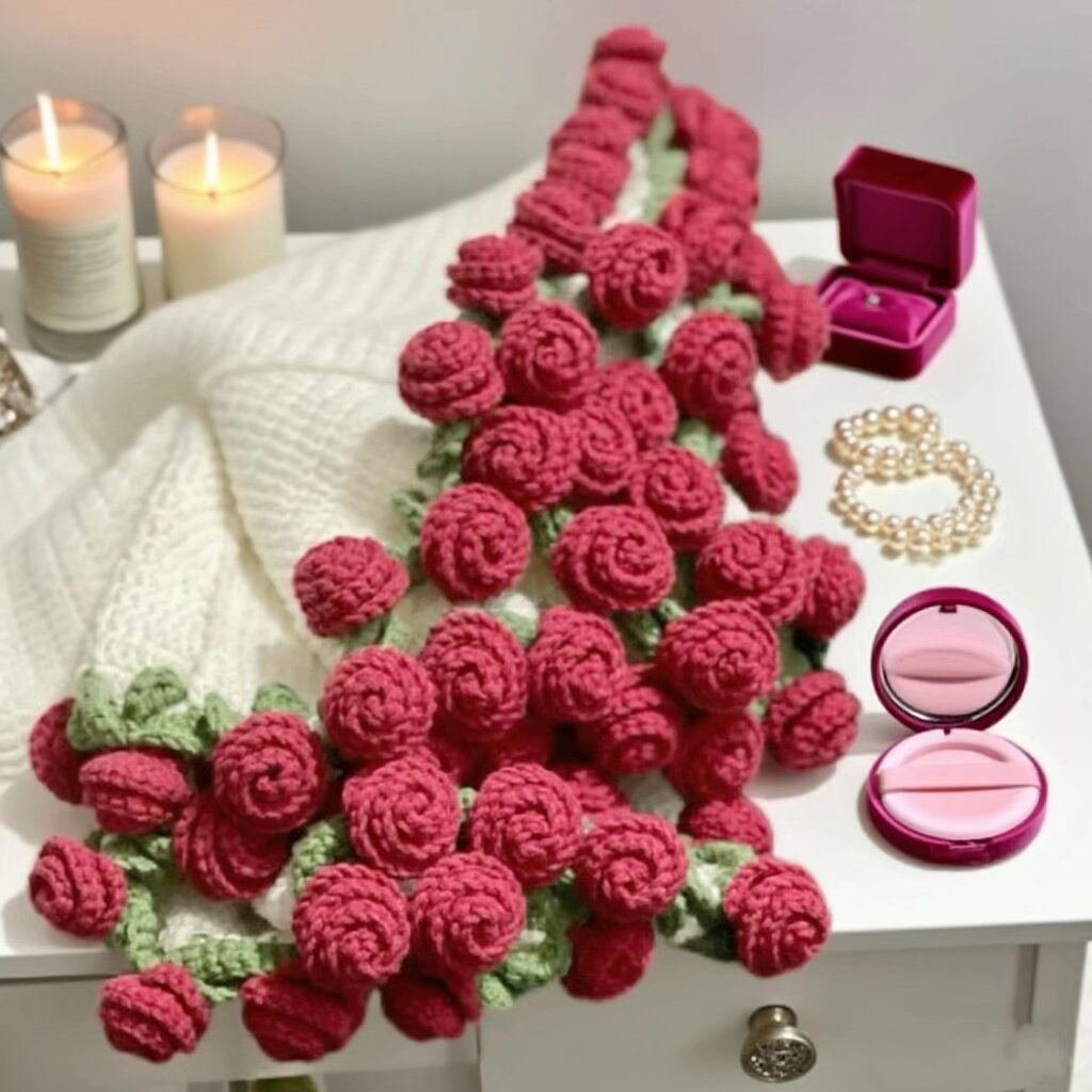 Crochet Rose Shawl Starter Kit for Beginners