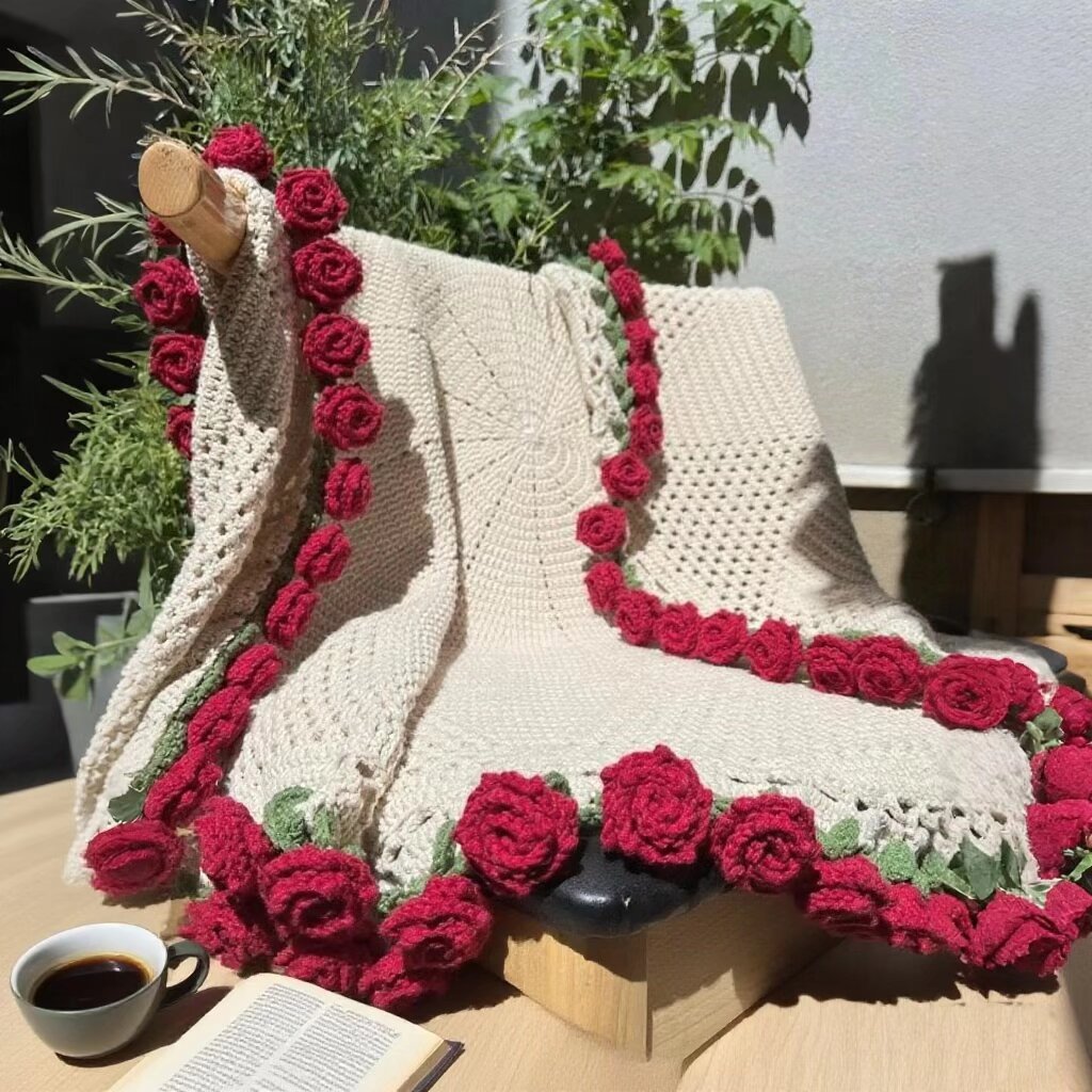 Crochet Rose Shawl Starter Kit for Beginners