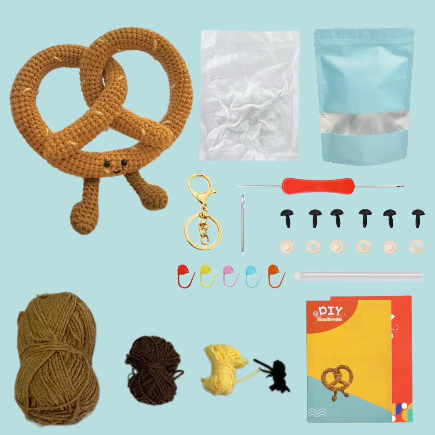 Crochet Pretzel Doll DIY Kit