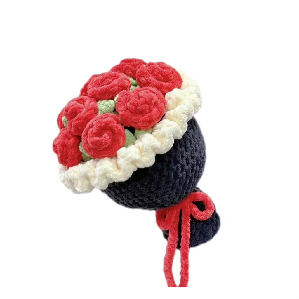 Crochet Rose Bouquet Doll Kit Handmade Gift Idea