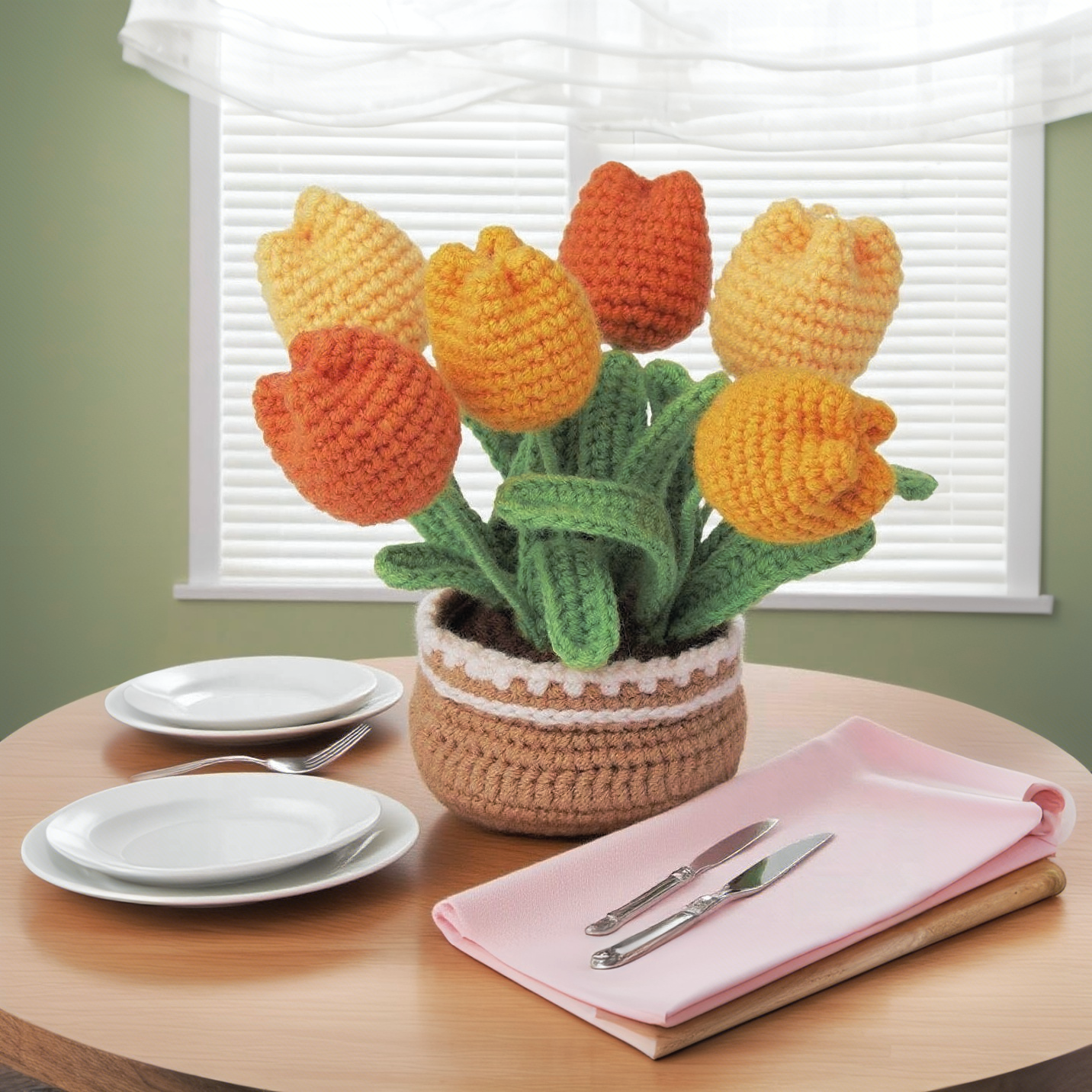 Amigurumi Flower Doll Crochet Kit Tulip Plant Style