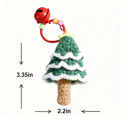 Christmas Tree Crochet Keychain