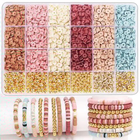 Sale at Wholesale Price Clay Beads with Golden Beads Kit