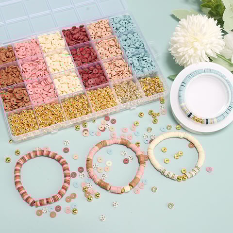 Sale at Wholesale Price Clay Beads with Golden Beads Kit