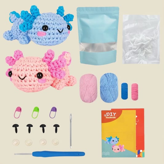 Hot Selling Craft Kit Knitted Salamander Doll DIY Crochet for Girls