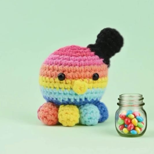 Colorful Octopus Therapeutic Crochet  for Beginners