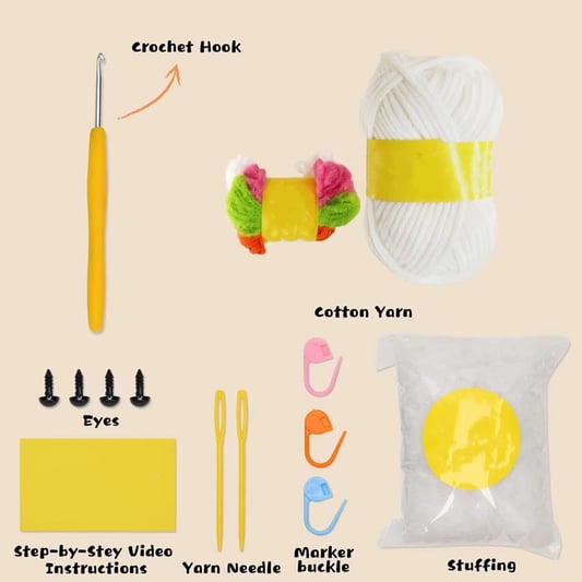 Wholesale Animal Knit Sets DIY Rabbit & Carrot Crochet Materials Kits