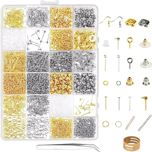 Direct Selling 24 Grids Alloy Earring Making Accessories Set