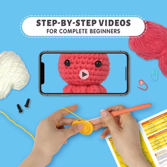 4 Pcs Crochet Animal Set for Starter DIY Knitting Octopus Dolls Kits