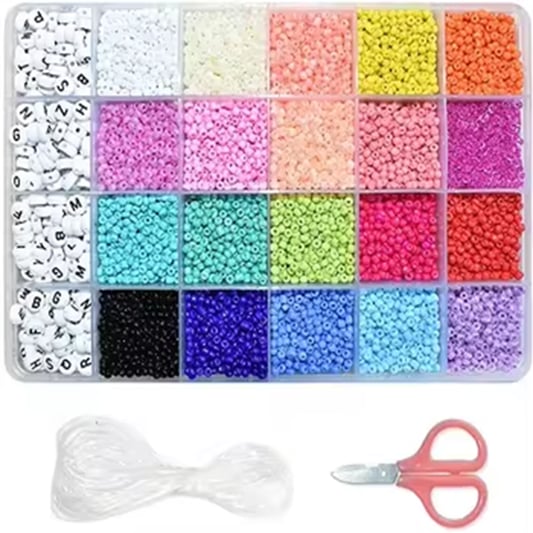 Wholesale Sell DIY Name Jewelry Kits Glass Seed Beads Letter Beads Set