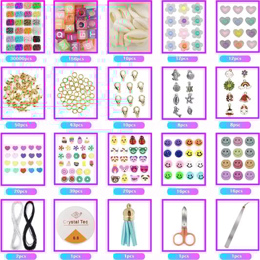 Factory Wholesale 28 Color Glass Seed Beads Set DIY Making Jewelry Kit