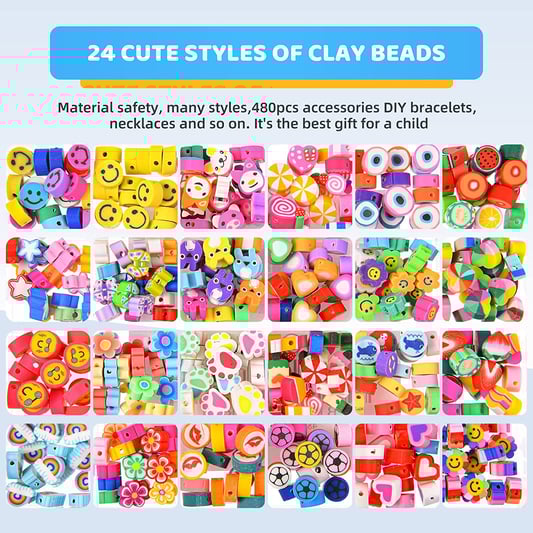 Factory Direct Selling 2024 Hot Sell 6mm Polymer Clay Beads Kits
