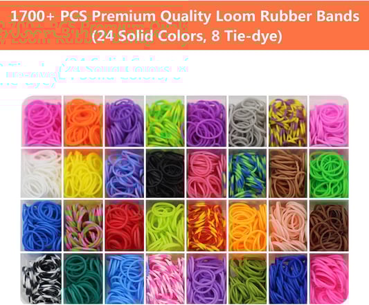 Factory Wholesale Colored Rubber Bands Kits DIY Knit Bracelets Set