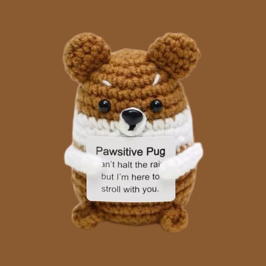 Crochet Pawsitive Pug Plush Toy