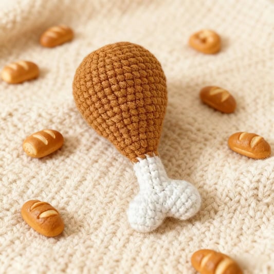 Crochet Chicken Leg Plush