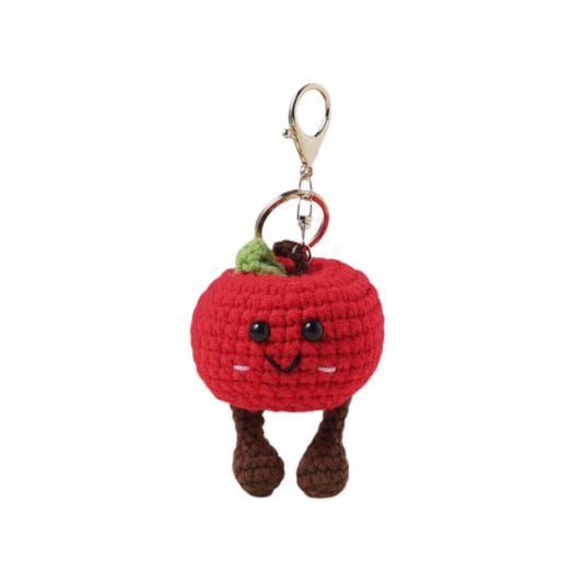 Crochet Smiling Apple Keychain Kit