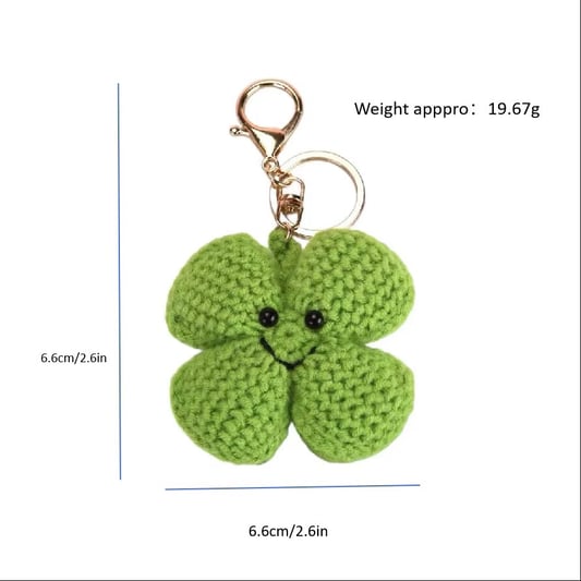 Crochet Four Leaf Clover Keychain Kit