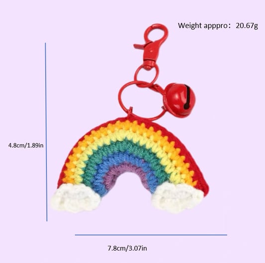Crochet Rainbow Doll Keychain DIY Kit