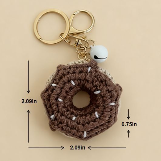 Crochet Chocolate Donut Pendant DIY Kit