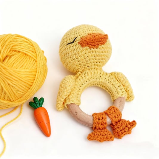 Crochet Animal Doll Set Duck Rabbit Flamingo
