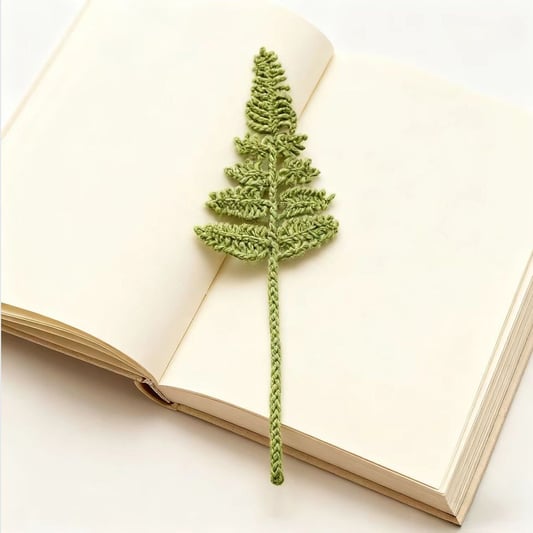 Crochet Green Fern Stem Decor