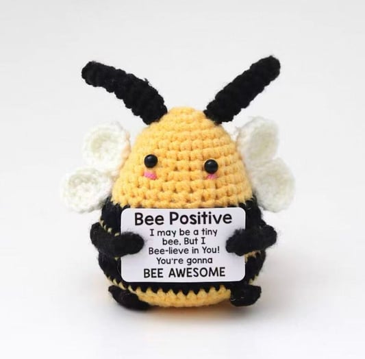 Bee Positive Crochet Plush